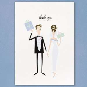  Darling Duo Bride and Groom Thank You Cards   Box of 50 
