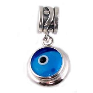  Round Evil Eye Charm   Fits Pandora Charms by Love & Lucky: Jewelry