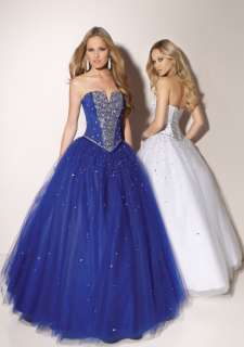   Beaded Evening/Prom dress/Quinceanera/Ballgown/SZ 6 8 10 12 14  