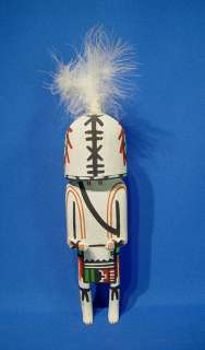 HOPI Indian White Rattle Kachina Doll Lawrence Acadiz  