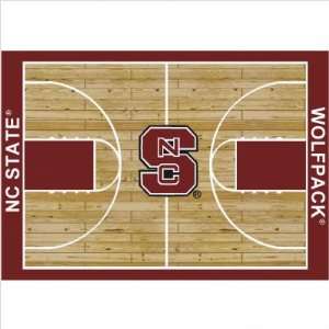  College Court North Carolina State Wolfpack Rug Size: 5 4 