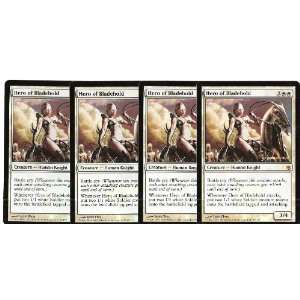 Magic the Gathering HERO OF BLADEHOLD Mirrodin Besieged Pre Release X4 
