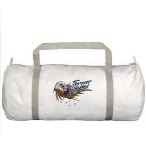 Gym Bag Forever Wild Eagle Motorcycle and US Flag 