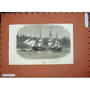  1859 Ship Wacousta Timber Puget Sound British Columbia 