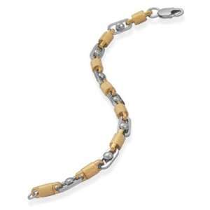  CleverSilvers 8 Gold Tone And Stainless Steel Link 