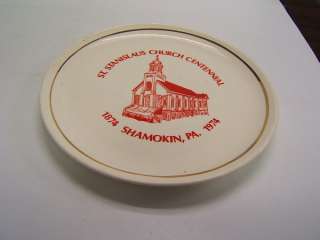 St. Stanislaus Church Centennial Shamokin PA 2 plates  