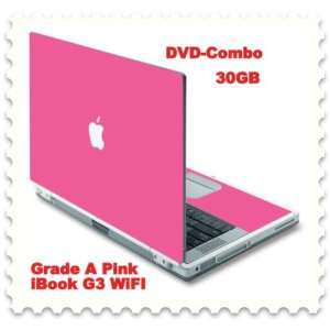  Apple Pink iBook WiFi Tiger 10 4 11 DVD CDRW 30GB Plug 