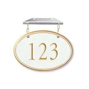   SERIES PLAQUE OVAL SMALL WHITE GOLD CHARACTERS HANGING: Home & Kitchen