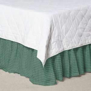  Green & White Plaid, Fabric Bed Skirt Twin In.: Home 