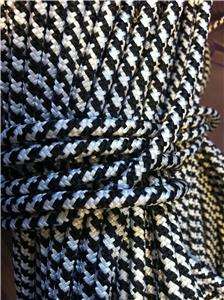   pick double braid rope Black/white 75ft polyester tighter cover weave