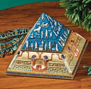 Egyptian Pyramid Jewelry / Trinket Box 3 Tiers  