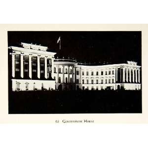  1938 Print Government House India Kolkata Raj Bhavan 