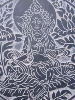 INCREDIBLE FAIR TRADE 7 HAND CARVED TIBETAN BUDDHIST STONE PLAQUE 