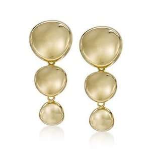  14kt Yellow Gold Thumbnail Dangle Earrings: Jewelry