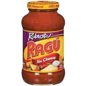 Ragu Robusto Six Cheese Spaghetti Sauce 24 oz (Pack of 12)  