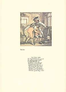 Lithographic reproduction of 18th century bawdy cartoon made in 1969.