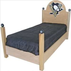  Pittsburgh Penguins Bed Size Twin, Finish Natural