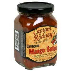  Captain Rodneys, Salsa Caribbean Mango, 13 OZ (Pack of 6 