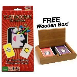    Scattergories: The Card Game. Plus FREE Wooden Box!: Toys & Games