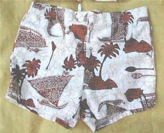  Matching Hawaiian Swim Trunks & Shirt Jantzen Beachcomber  