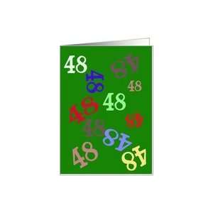  Turning 48 Humorous Birthday Card Card Toys & Games