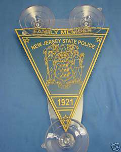NEW JERSEY STATE POLICE CAR SHEILDS, FAMILY MEMBER 2  