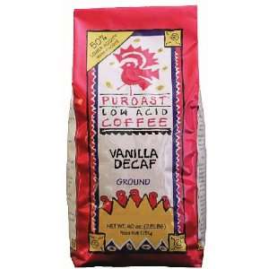   Coffee Low Acid Vanilla Natural Decaf Grind Drip Grind, 2.5 Pound Bags