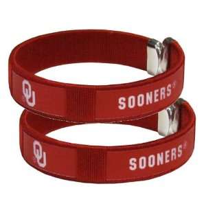   Oklahoma Sooners   NCAA Fan Band Bracelet (2 Pack): Sports & Outdoors