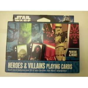 Star Wars Heroes and Villains Playing Cards: Toys & Games