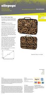 Oliepops Brown Leopard Print Laptop Case fits 15   16 Special Edition 