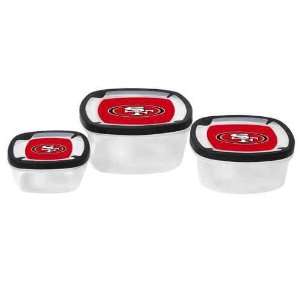   49ers Plastic Food Storage Container 3pc Set NO BPA: Sports & Outdoors