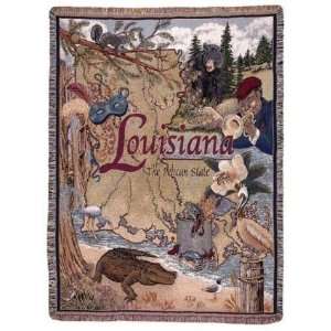  Louisiana The Pelican State Tapestry Throw Blanket 50 x 
