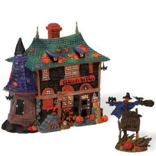 Dept 56 Legends of Sleepy Hollow THE WITCHS HAT TAVERN WITH SIGN SET 