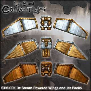LAST STAND CONVERTIBLES STEAMPUNK BITS   3x STEAM POWERED WINGS and 