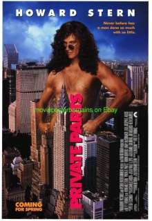 HOWARD STERNS PRIVATE PARTS MOVIE POSTER  