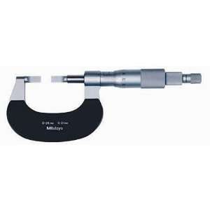 Mitutoyo 122 126 Blade Micrometer, Ratchet Stop, 1 2 Range, 0.0001 