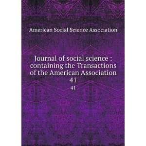  Journal of social science : containing the Transactions of 