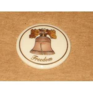  Lenox Porcelain  Liberty Bell Freedom  Brooch Pin w 