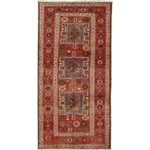   11 Red Persian Hand Knotted Wool Shiraz Rug