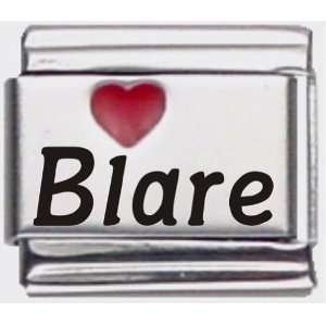  Blare Red Heart Laser Name Italian Charm Link Jewelry