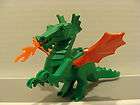 lego green fire breathing dragon with red wings 