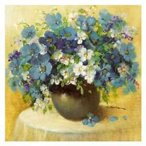  Blaue Blumen   Serie Poster Print