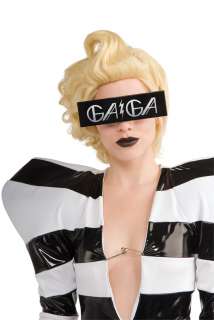 Lady GAGA Sunglasses Black Print Costume Glasses Bolt  