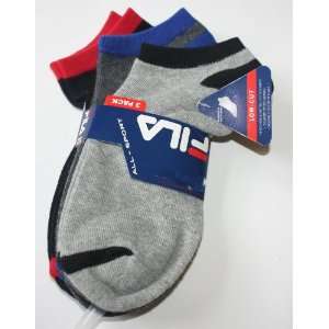   : Fila Boys Low Cut Sport Socks 3 Pair Size: 9 11: Sports & Outdoors