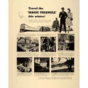1940 Ad Travel San Francisco Fairmont Hotel Del Monte   Original Print 