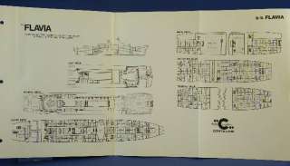 Vintage 1977 Deck Plan Costa Cruise Ship Line ss FLAVIA  