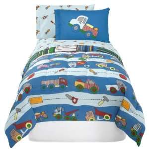 Boys Dump Truck Reversible Blue Bed in a Bag:  Home 