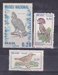 BRAZIL BIRD STAMP SET MNH sparrow eagle harpya harpya  