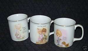 Precious Moments Mugs w/Bible Quotes,Love one another  