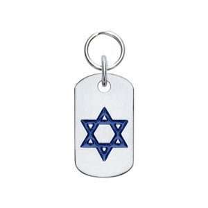  Dog Tag with Star of David   Large